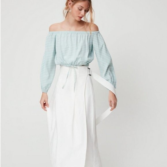 Aritzia Tops - Aritzia Wilfred Eleanora blouse Espace/Fresca Check XS